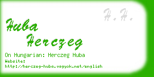 huba herczeg business card